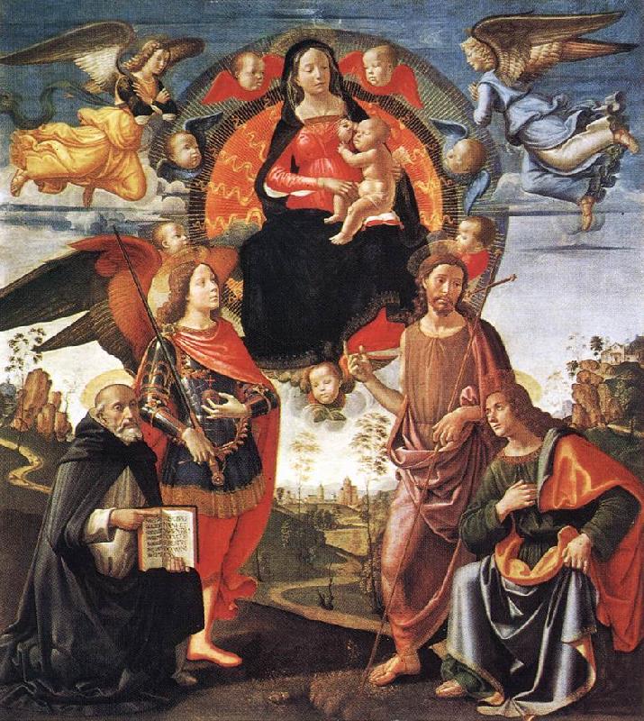 GHIRLANDAIO, Domenico Madonna in Glory with Saints oil painting picture